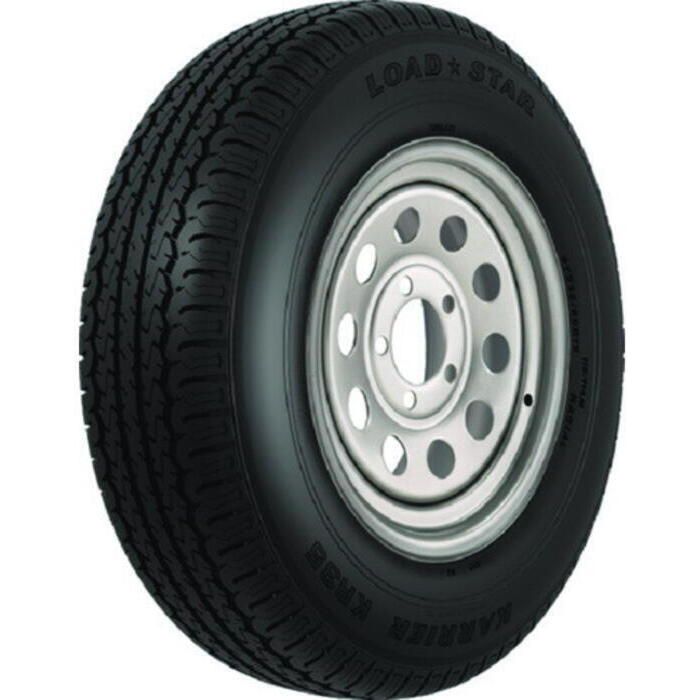 Loadstar Tires 33042 Tire & Wheel (Rim) Asm KR03, ST225/75R15 5 Hole C Ply, Silver, Modular