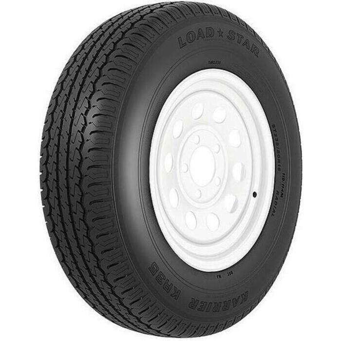 Loadstar Tires 31991 ST Radial Tire & Wheel (Rim) Asm Directional ST185/80R-13 5, Hole C Ply