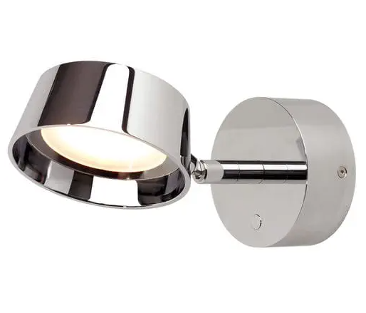 Imtra Lighting Lana LED Wall Light, Chrome, Warm White/Red, | with Switch, USB, 10-30VDC