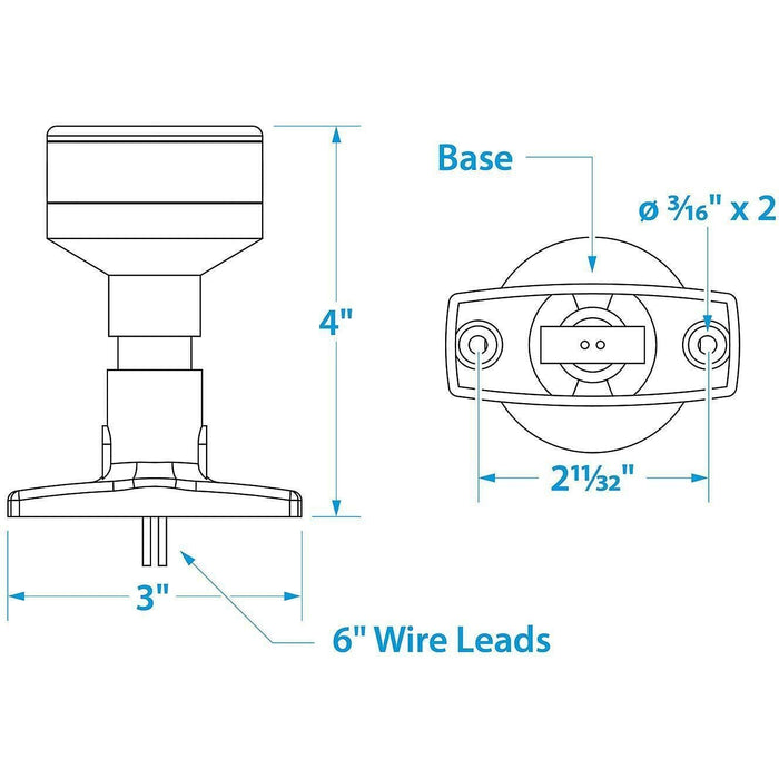 Seachoice 2851 LED All-Round Light, Boat Navigation, 4 In. Tall