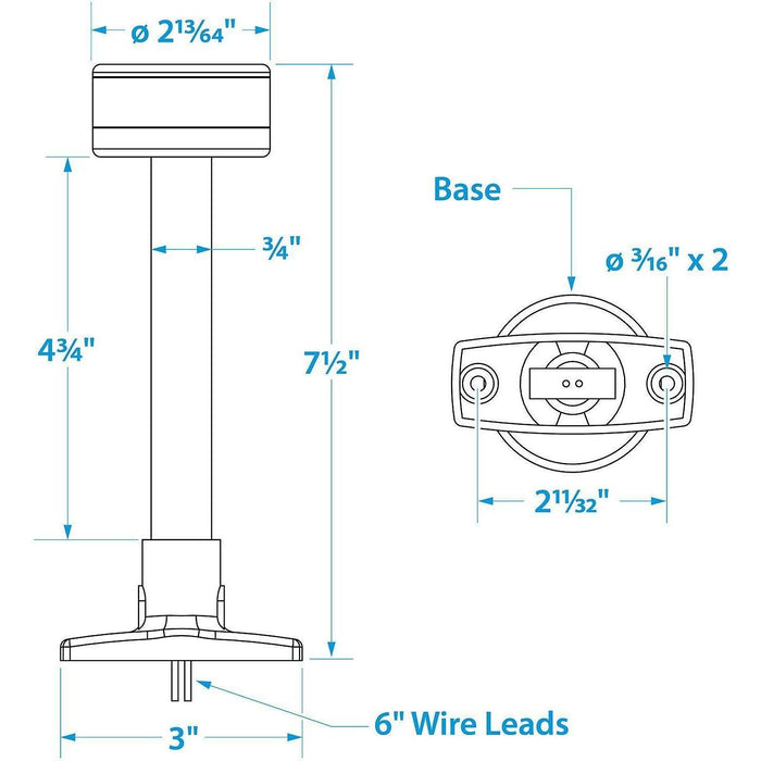 Seachoice 2861 LED All-Round Light, Boat Navigation, 7.5 In. Tall