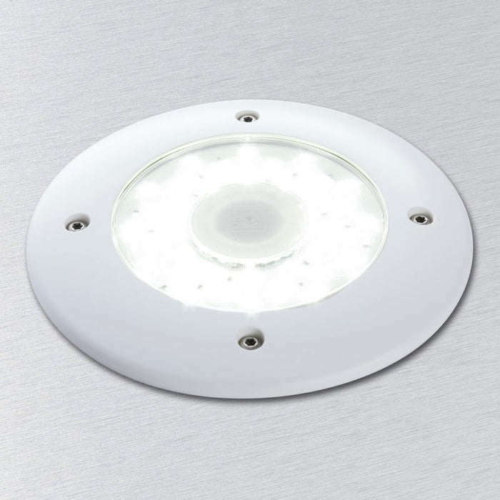 Frensch F-21: Domo plano de 165 mm para montaje en superficie, blanco | Ww, montaje con tornillos, IP67