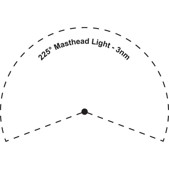 Perko 0211MB0DPB LED Base Mount Masthead Light, Black housing