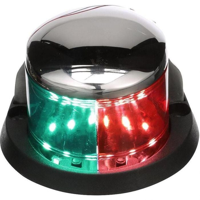 Seachoice 2041 LED Bow Light, Marine Navigation, Chrome Bi-Color, 2-Mile Vis for Under 66 Feet
