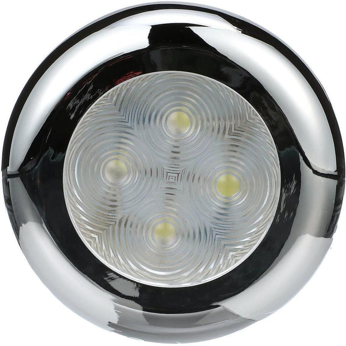 Seachoice 3101 LED Courtesy Interior Light Chrome/White Bezel, White LED
