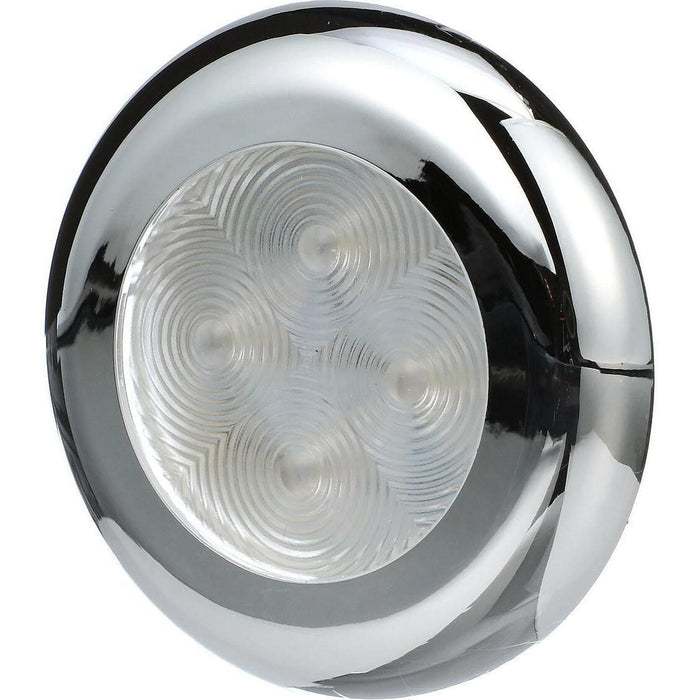 Seachoice 3101 LED Courtesy Interior Light Chrome/White Bezel, White LED