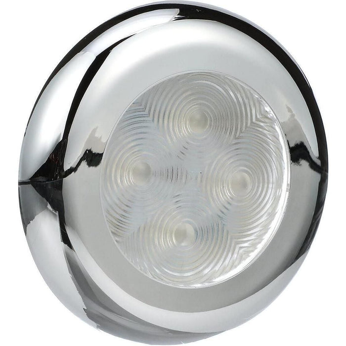Seachoice 3101 LED Courtesy Interior Light Chrome/White Bezel, White LED