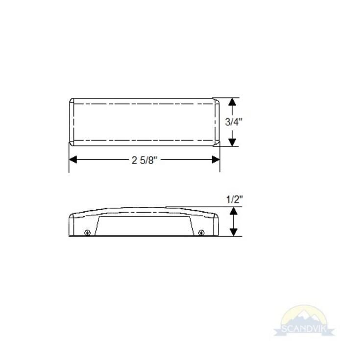 Scandvik 41383P LED 12V Courtesy Lights With Polished Stainless Steel Trim