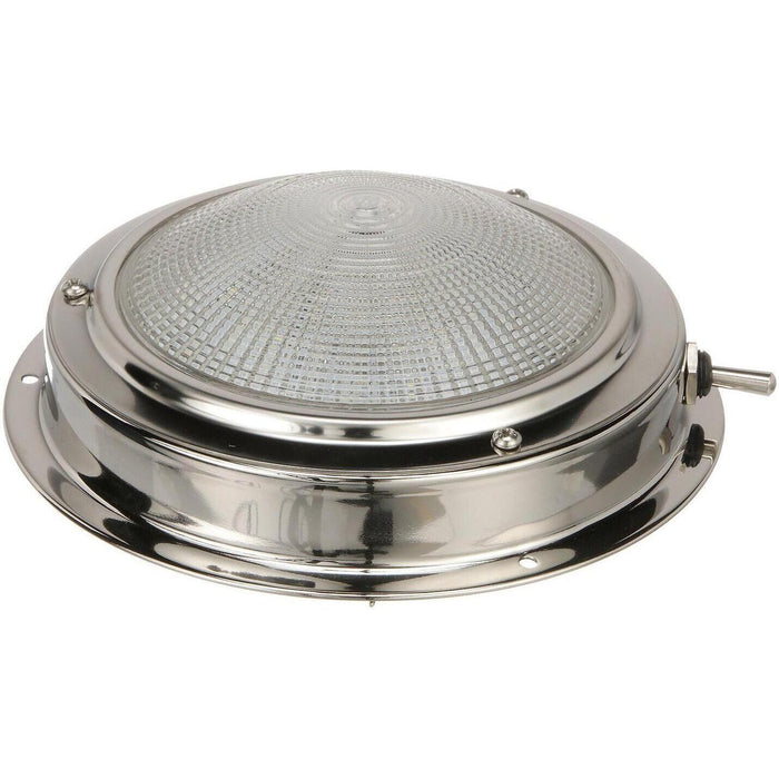 Seachoice 3291 LED Surface-Mount Dome Light, Bright White, SS Flange, 5 in. Diameter
