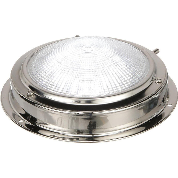 Seachoice 3291 LED Surface-Mount Dome Light, Bright White, SS Flange, 5 in. Diameter