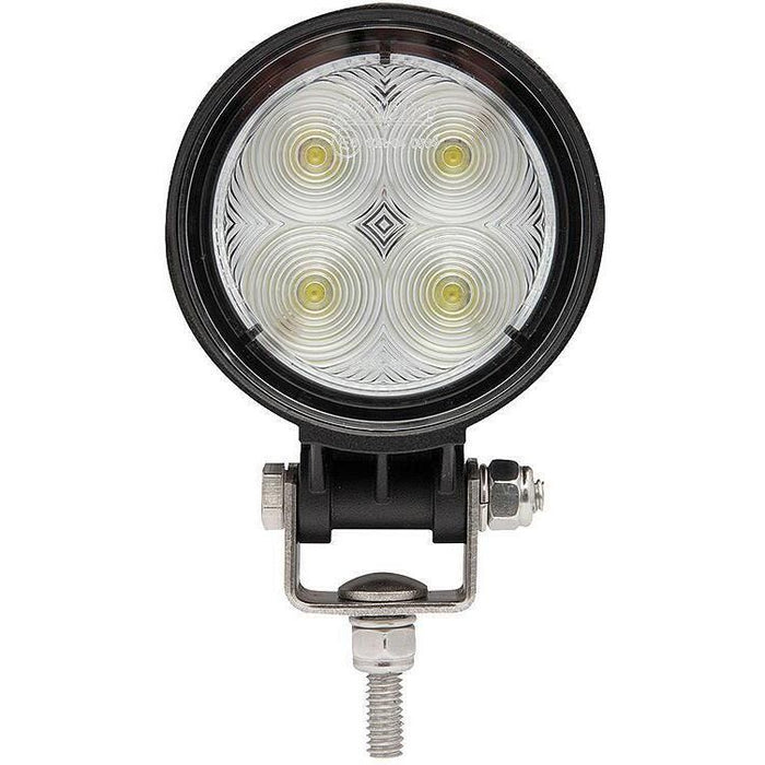 Seachoice TLL30FBSCH 51601 LED Flood Beam Round Work Light, 12/24V, Black Housing, 4 LEDs