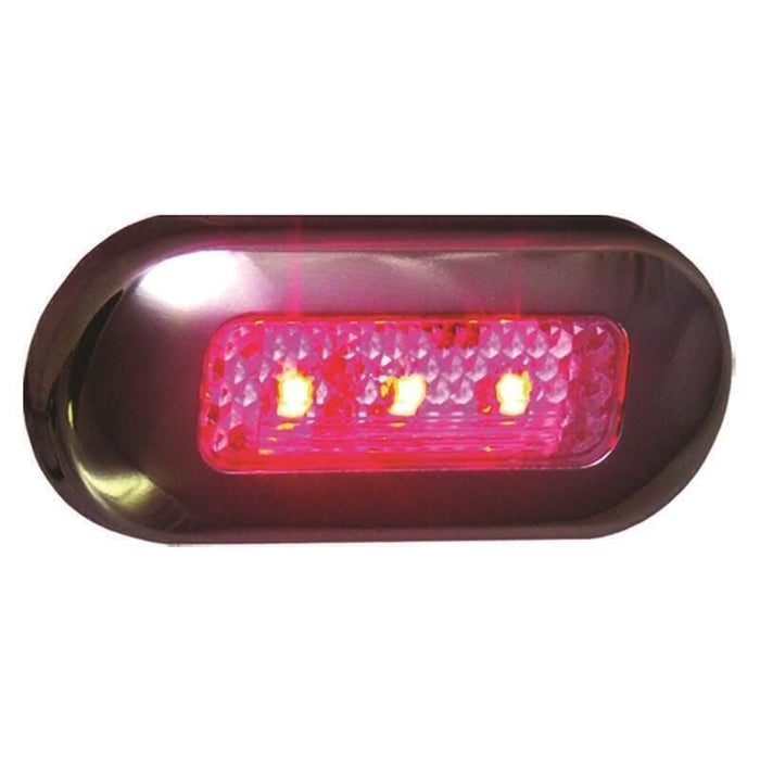 TH Marine LED-51824-DP T-H Marine LED Oblong Courtesy Light w/ SS Bezel
