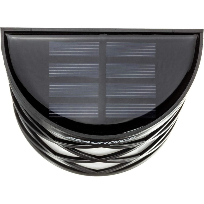 Seachoice 3708 Solar Dock Light, Round LED, for Boats/Driveways/Stairs/Pathways, 4"W x 4-3/8"H