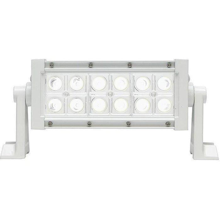 Seachoice UCL23CWSCH 51703 LED Spot/Flood Light Bar, White Housing, 12 LEDs, 7.25", 12/24V