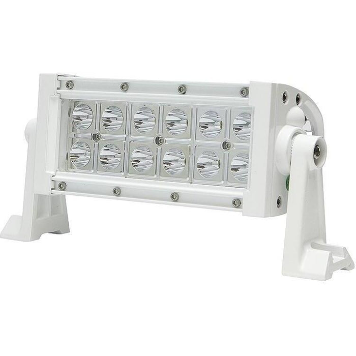 Seachoice UCL23CWSCH 51703 LED Spot/Flood Light Bar, White Housing, 12 LEDs, 7.25", 12/24V