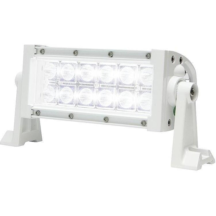 Seachoice UCL23CWSCH 51703 LED Spot/Flood Light Bar, White Housing, 12 LEDs, 7.25", 12/24V
