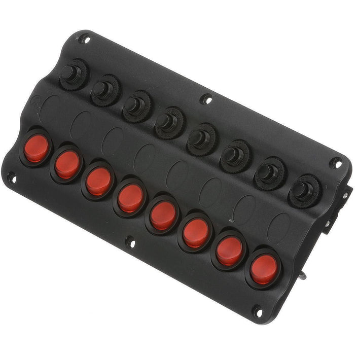 Seachoice 12341 LED 12V 8-Switch Distibution Panel, Pre-Wired, Boat Panel Mount