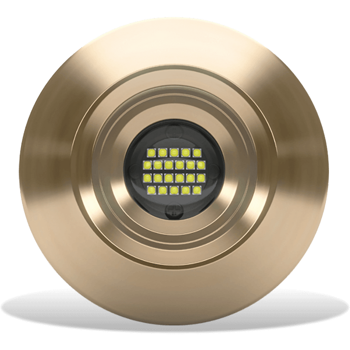 Lumishore TIX202 Green Flush-Fit Interchangeable Thru-Hull | LED Underwater Light, 9-31VDC