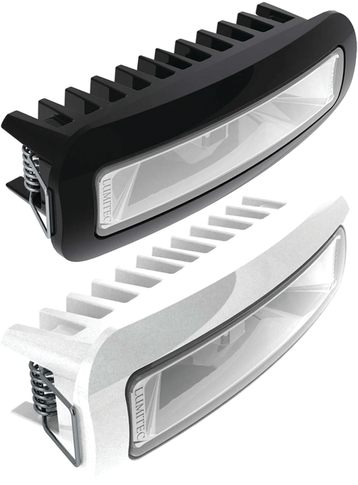 Lumitec 101729 Capri3 Flush Mount LED Flood Light, Black Housing, Spectrum (RGBW)