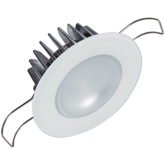 Lumitec 113190 Mirage Flush Mount Down Light w/Glass Bezel & Non-Dimming, White/Blue/Red/Purple LEDs