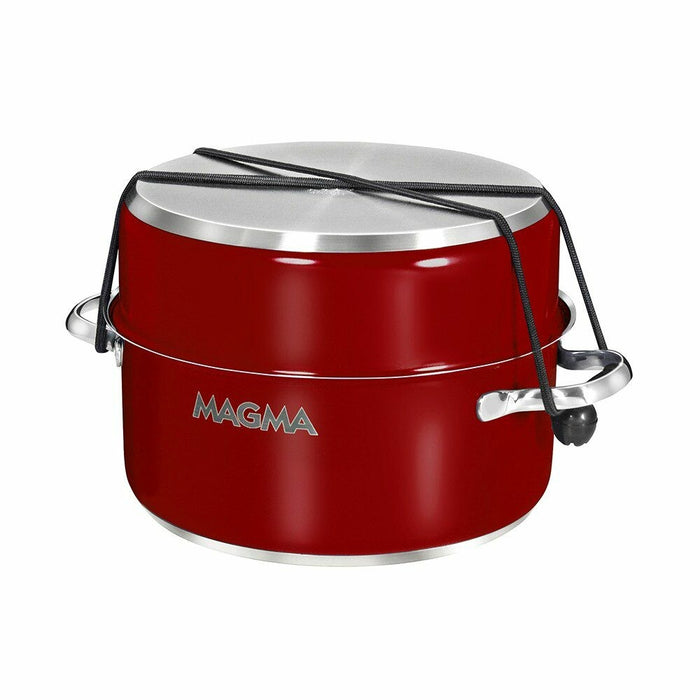 Magma 10 Piece Set - Induct Compat Magma Red Ext & Blk Int