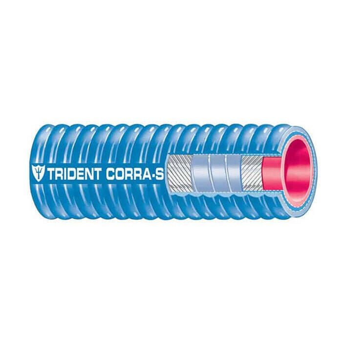 Trident Marine 252V2004 Blue Corrugated Silicone Exhaust Hose, 2" x 12'