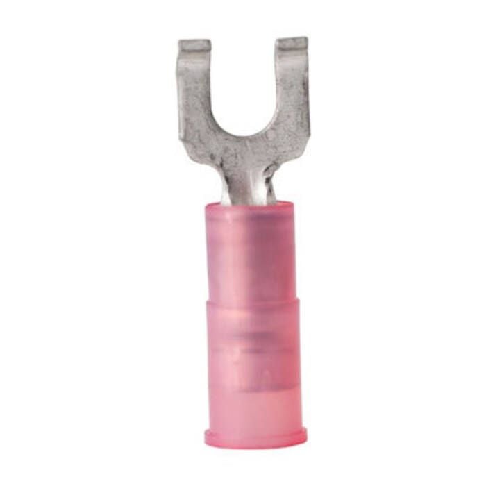 Ancor 230303 Marine Grade Nylon Spade Terminal, #10 Fastener, 22-18 Wire, Red, 6/Pk