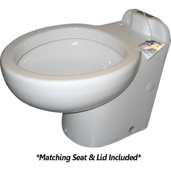 Raritan 220HS01201 Marine Elegance Angled Back, Fresh Water & Remote, 12V Toilet, White