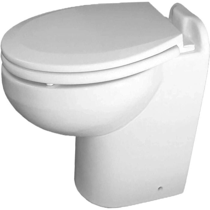 Raritan 230HF012 Marine Elegance Slant Back, Pressurized Fresh Water, Low Profile 12V Toilet, White