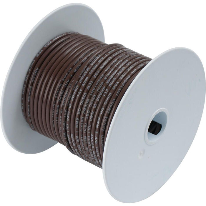 Ancor 104210 Marine Grade Tinned Copper Primary Wire, #14 AWG, 100', Brown