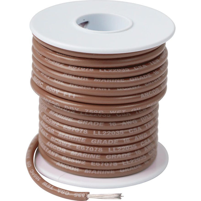 Ancor 105810 Marine Grade Tinned Copper Primary Wire, #12 AWG, 100', Tan