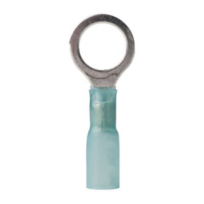 Ancor 311603 Marine Grade Heat Shrink Ring Terminals, 3/8" Fastener, 16-14 Wire, Blue, 3/Pk