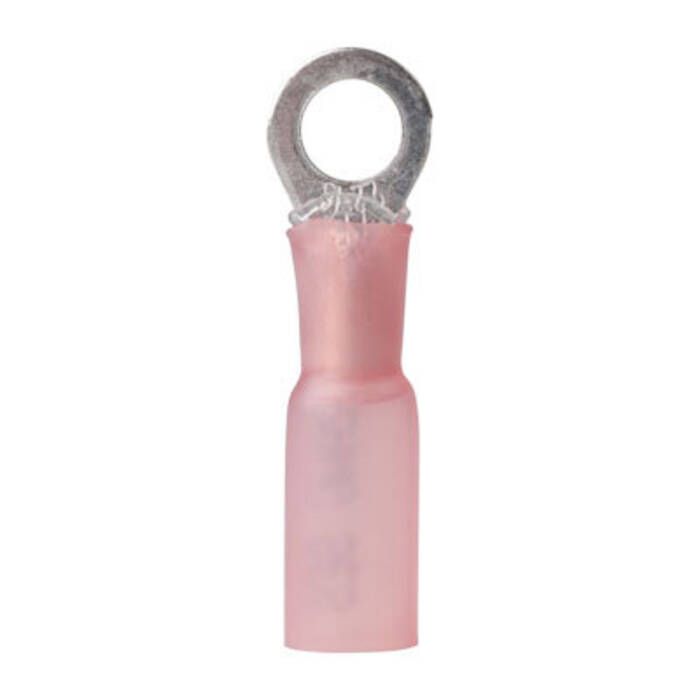 Ancor 310303 Marine Grade Heat Shrink Ring Terminals, #10 Fastener, 22-18 Wire, Red, 3/Pk