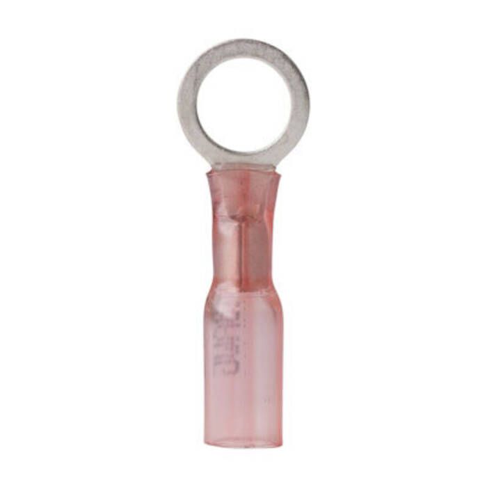 Ancor 310503 Marine Grade Heat Shrink Ring Terminals, 5/16" Fastener, 22-18 Wire, Red, 3/Pk