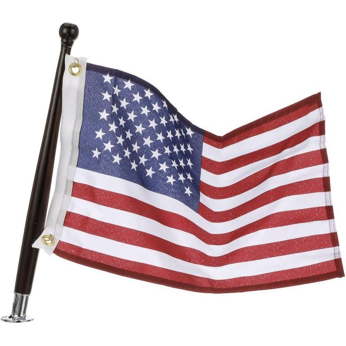 Seachoice 78191 Marine U.S. 12" x 18" Flag Kit With 18" Pole and 3/4" Socket