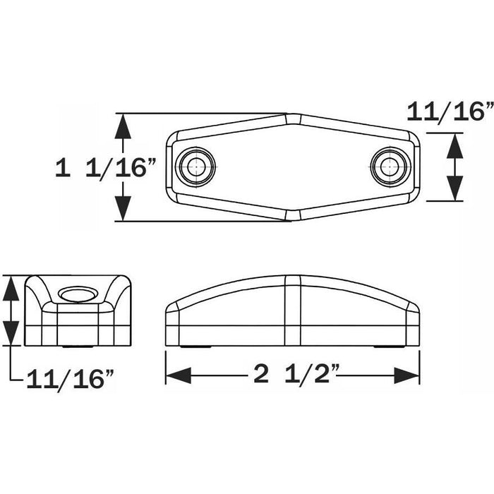 Optronics MCL13A2BP LED Mini Clearance/Marker-Amber
