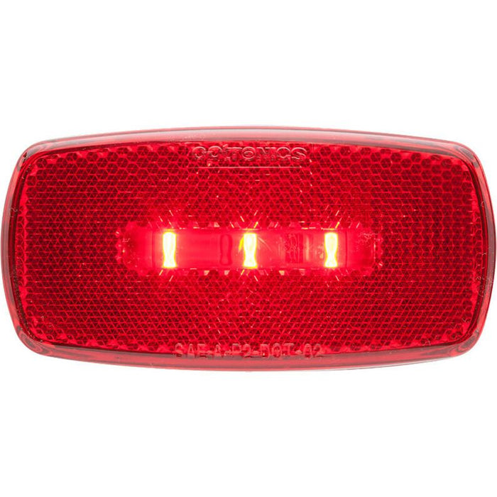 Optronics MCL32RBBP Surface Mount LED Marker/ Clearance Light w/Reflex, Black Base, Red Lens