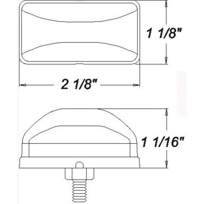 Optronics MCL95AS Sealed Marker/Clearance Light, Amber, Stud, Retail