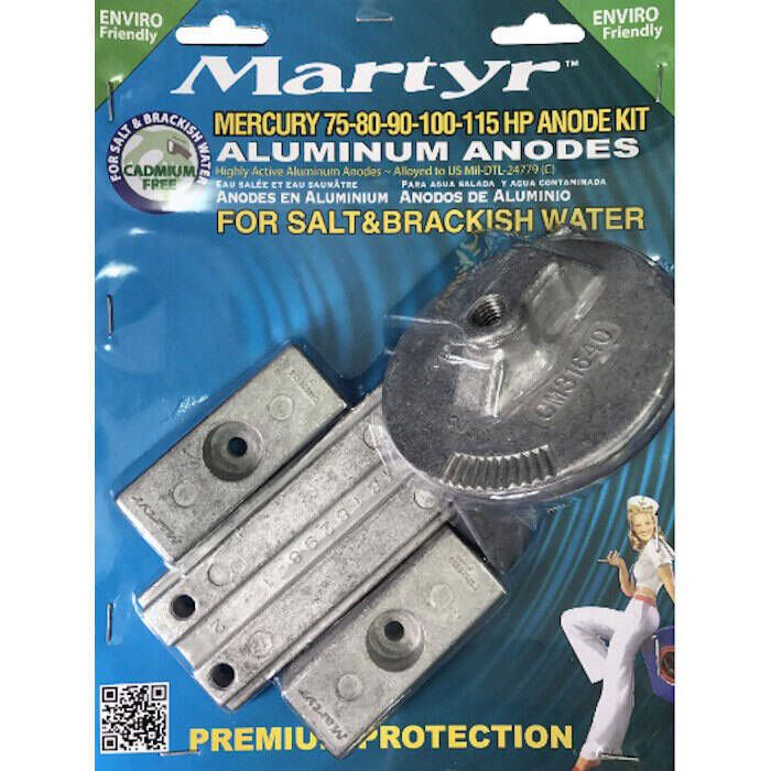 Martyr CMM75115KITA Aluminum Anode Kit For Mercury 75-80-90-100-115HP Engines