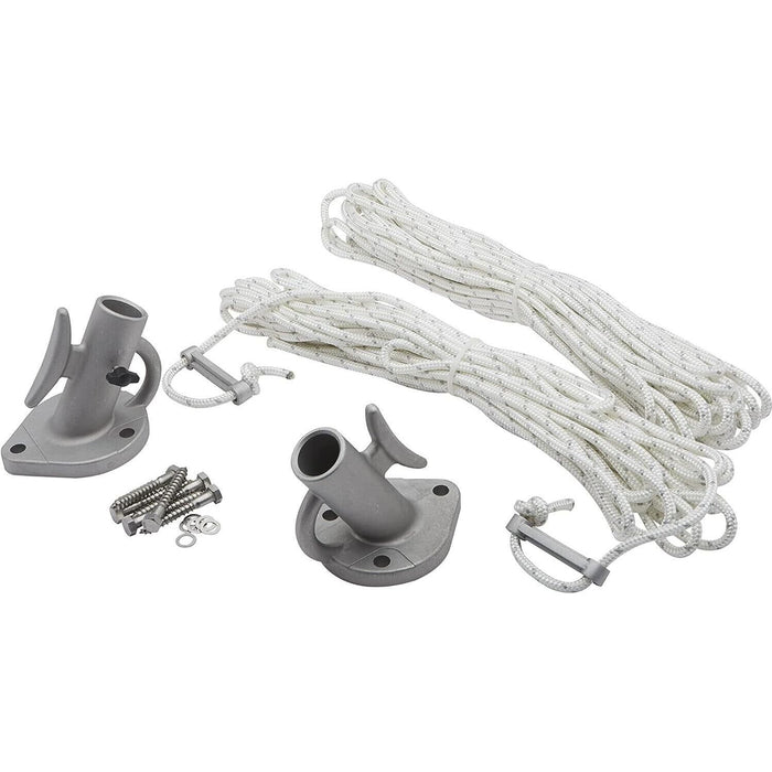 Seachoice DE3126S 79733 Mooring Whip 1 Pair Black, 12'