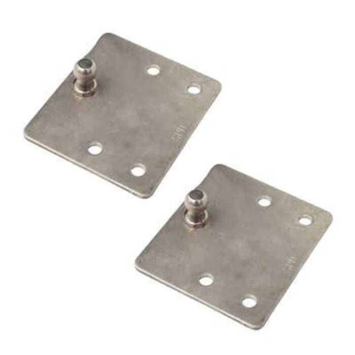 Taylor Made Products 1886 Stainless Gas Lift Hardware, Flat Mount Brackt w/Ball Stud, Pair