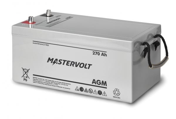 Mastervolt 62002700 12V AGM Battery, Group 8D