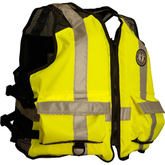 Mustang MV1254T3-239-XXL/XXXL Industrial Mesh Vest, Fluorescent Yellow-Green/Black, High Visibility, XXL/3XL
