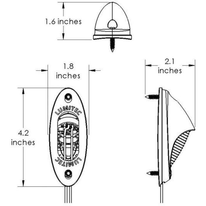 Lumitec 101633 Nautilus Piling Light, Stainless Steel, Warm White
