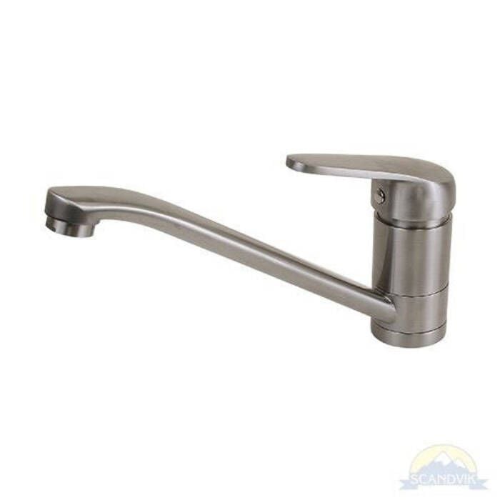 Scandvik 74130 Nordic Single Lever Galley Mixer, Brushed Stainless Steel
