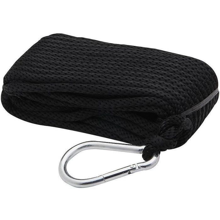 Seachoice 40233 Solid-Braid Nylon Anchor Line, Black, 3/8" x 50'