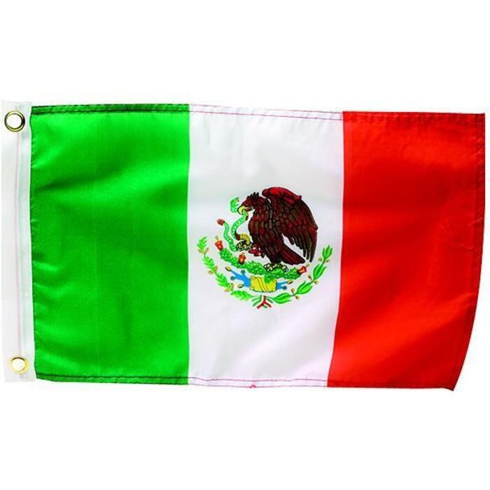 Seachoice 78271 12" x 18" Nylon Print Dyed Mexico Flag