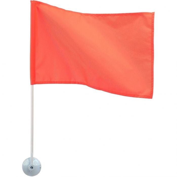 Seachoice 78301 12" x 18" Orange Nylon Ski Flag on 24" Plastic Pole w/ Suction, Cups