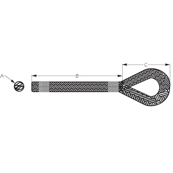 Sea Dog 301110150WH-1 Premium Twisted 3-Strand Nylon Anchor Line, 3/8" Ã— 150'
