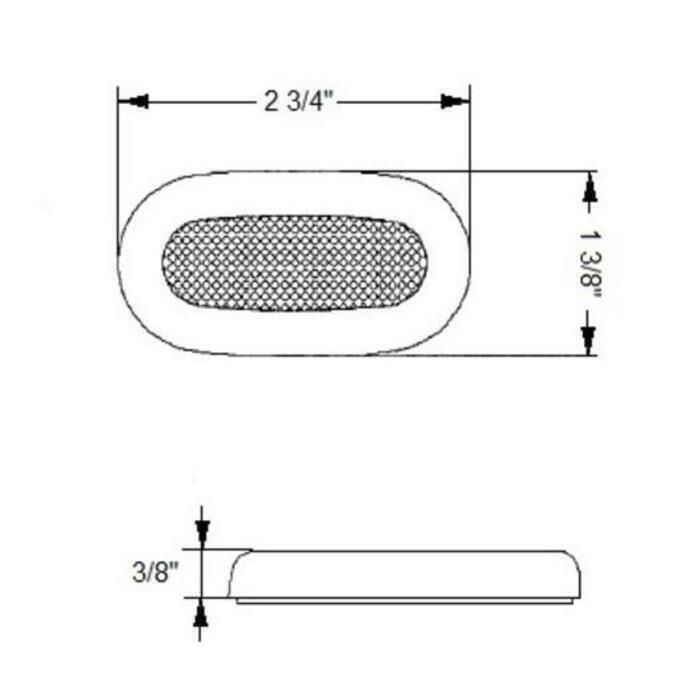 Scandvik 41361P LED 12V Surface Mount Courtesy Light